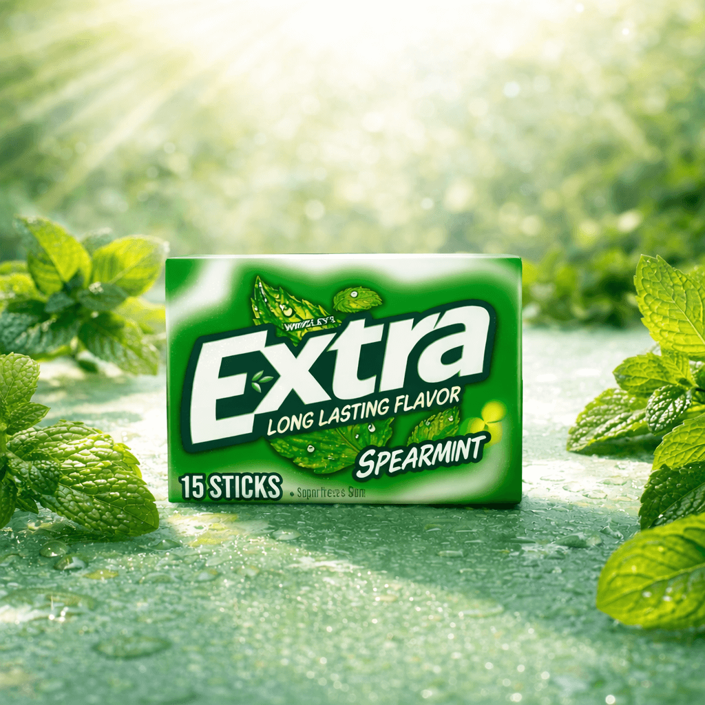 Extra Sugar Free Chewing Gum – 15 Stick Packs (Case of 10) – Spearmint