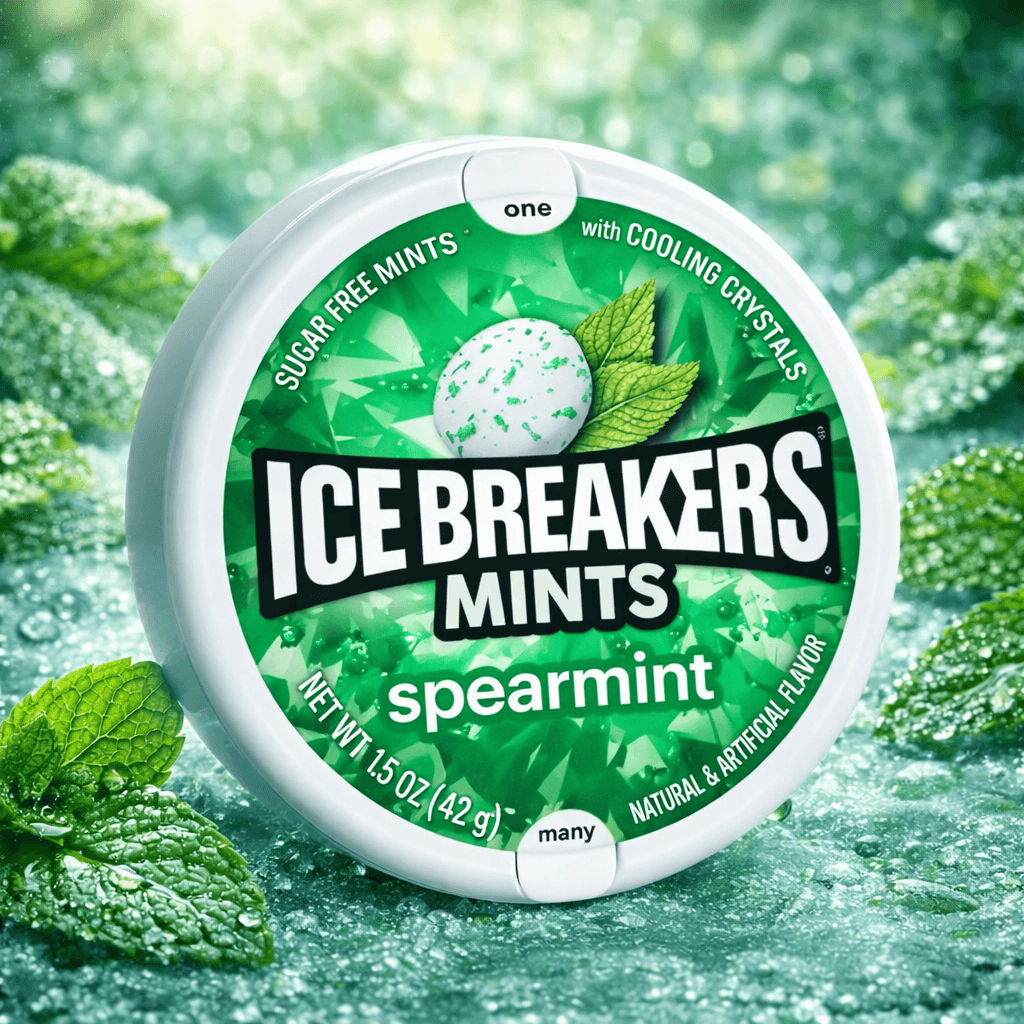 Ice Breakers Mints – 1.5 oz Packs (Case of 8) – Spearmint