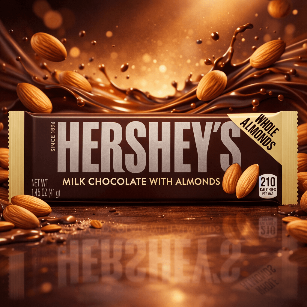 Hershey’s Milk Chocolate – Standard Bars (Case of 36) – Milk Chocolate with Almonds