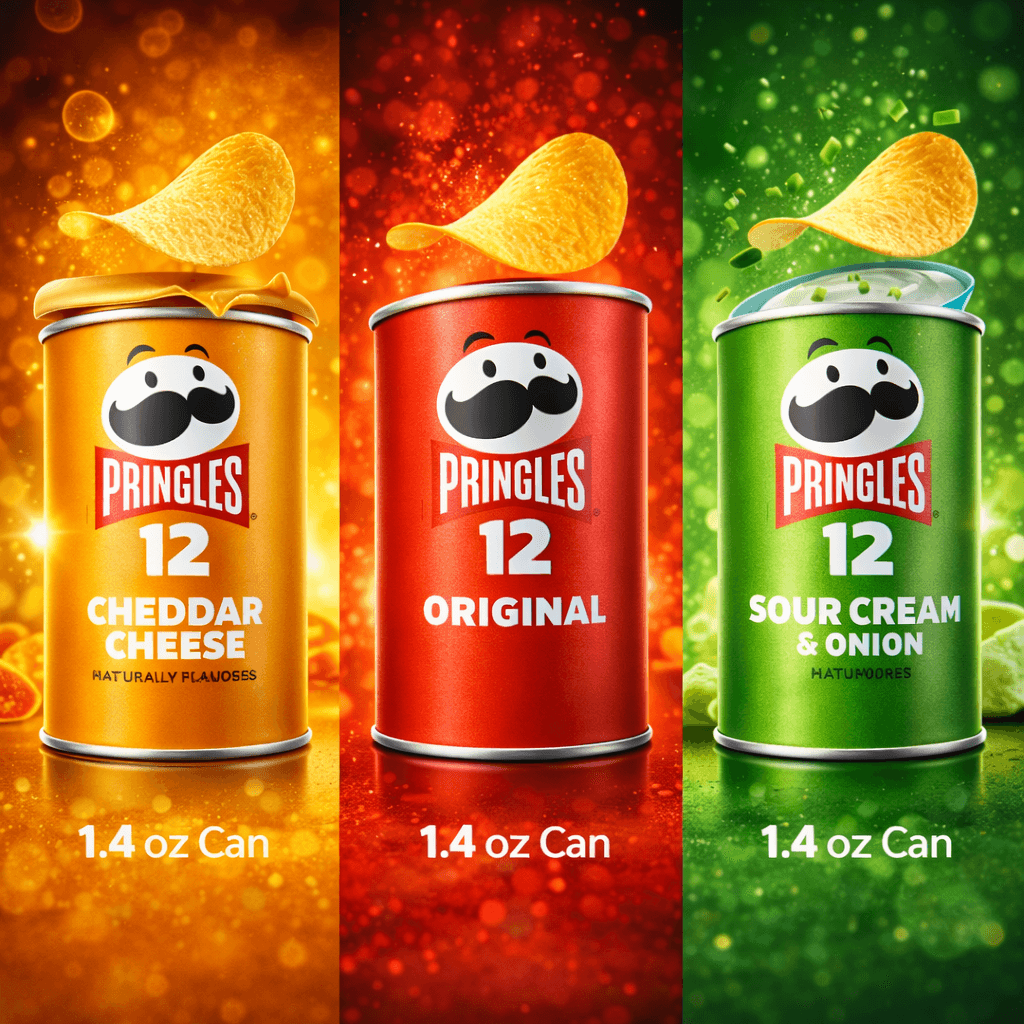 Pringles Grab & Go Potato Crisps – Variety Pack (Case of 36)
