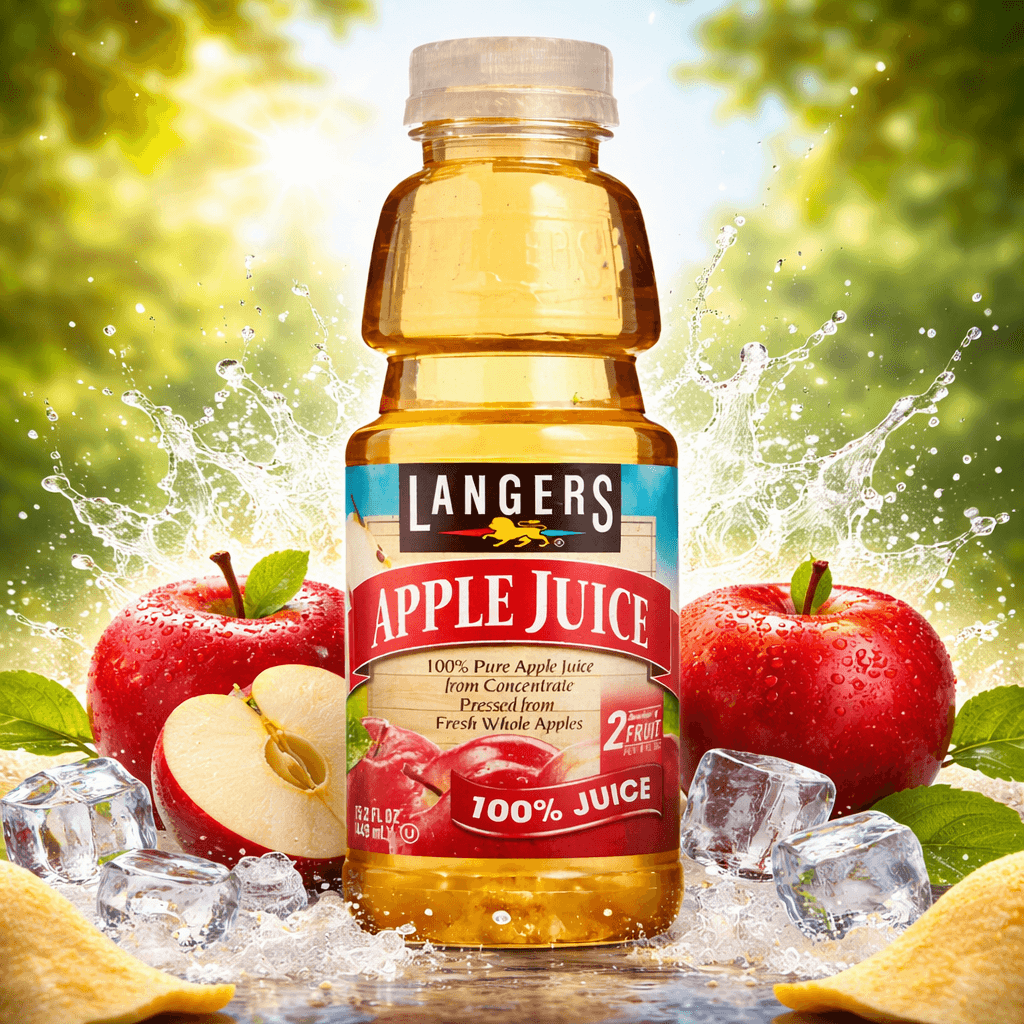 Langers 100% Apple Juice – 15.2 fl oz Units (Case of 24)