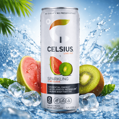Celsius Energy Drink – 12 fl oz Cans (Case of 24) – Sparkling Kiwi Guava