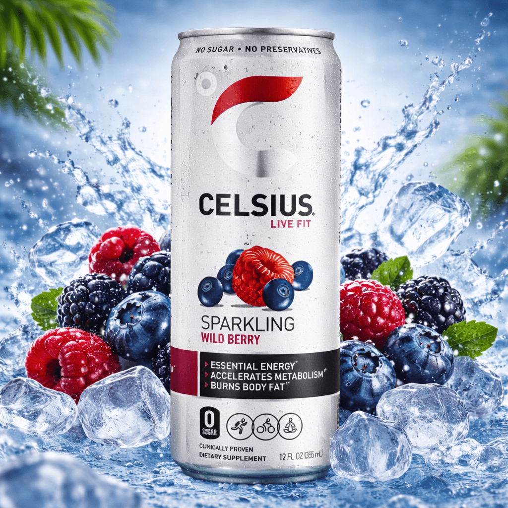 Celsius Energy Drink – 12 fl oz Cans (Case of 24) – Sparkling Wild Berry