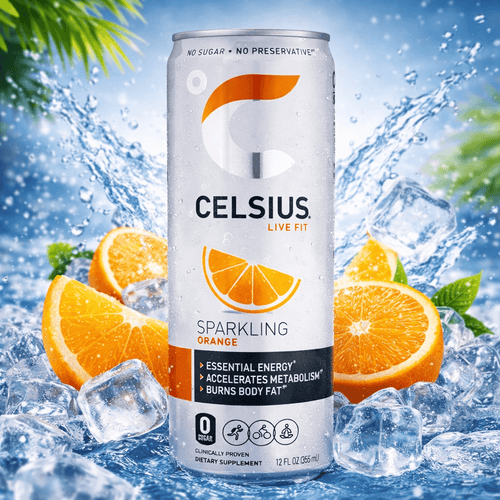 Celsius Energy Drink – 12 fl oz Cans (Case of 24) – Sparkling Orange