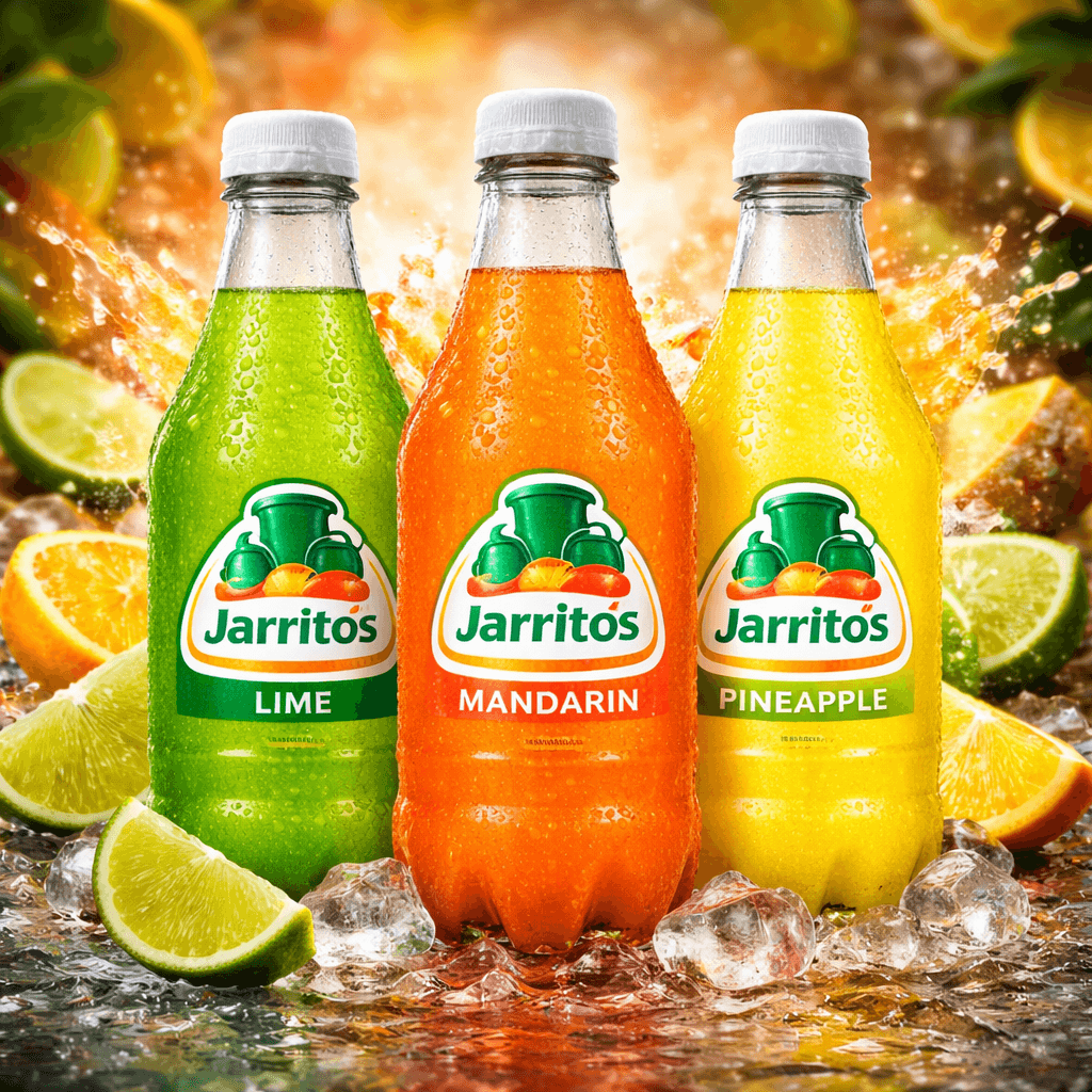 Jarritos Soda – Variety Pack (Lime, Mandarin, Pineapple) – 17.7 fl oz Bottles (Case of 24)