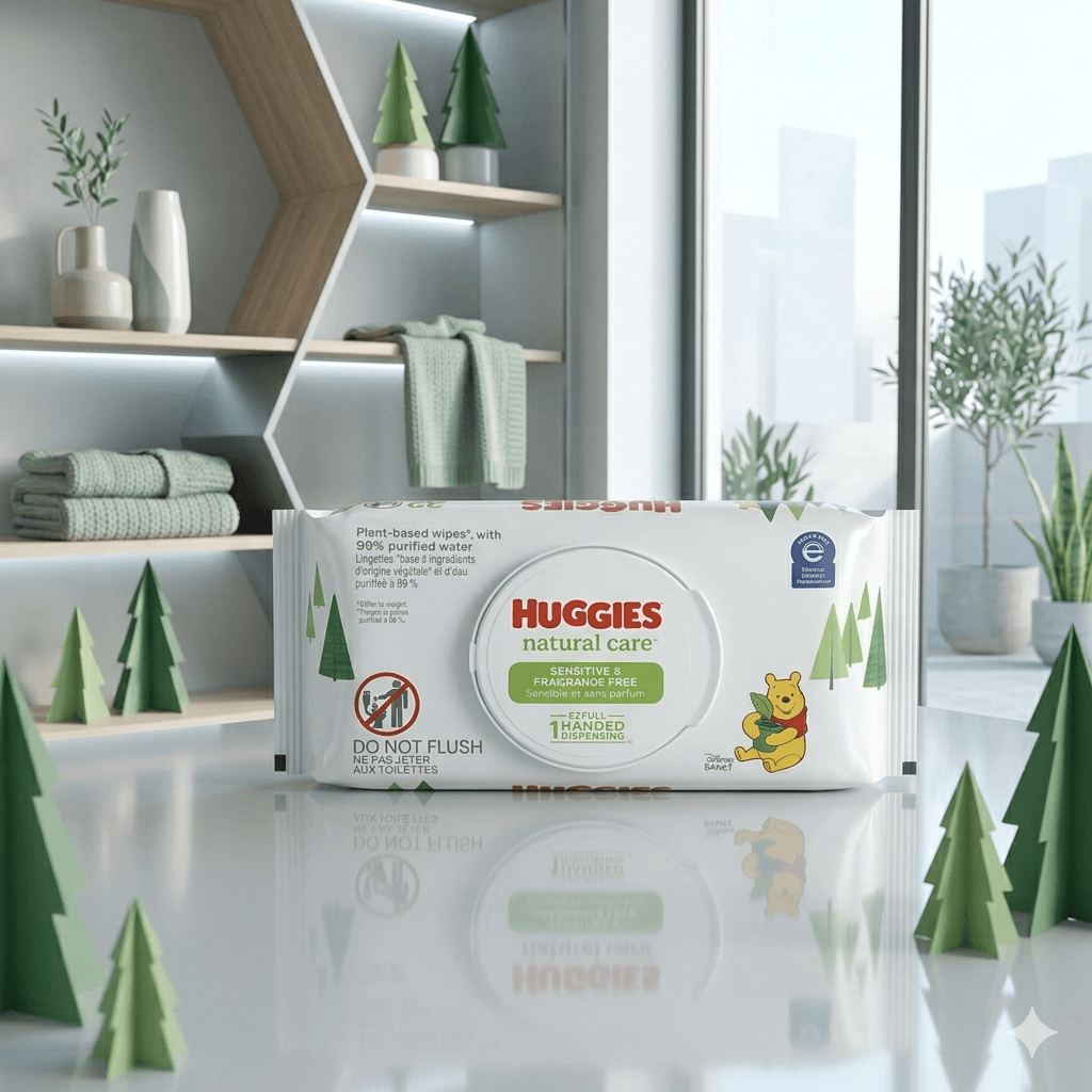 Huggies Natural Care Sensitive Baby Wipes – 64 Count Packs