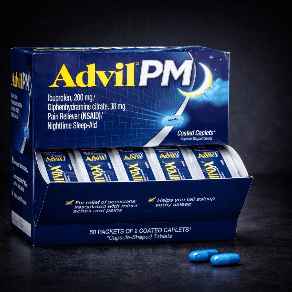 Advil PM Ibuprofen Dispenser Pack – 200 mg (Case of 50)