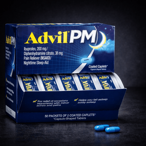 Advil PM Ibuprofen Dispenser Pack – 200 mg (Case of 50)