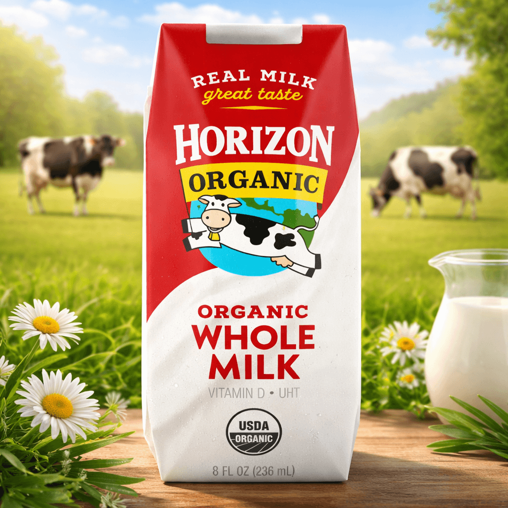 Horizon Organic Milk – 8 fl oz Bottles (Case of 18) – Whole Milk