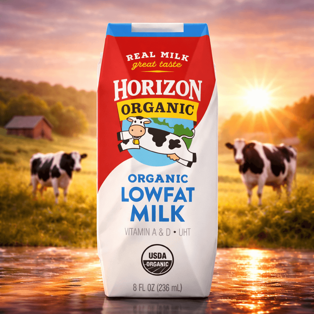 Horizon Organic Milk – 8 fl oz Bottles (Case of 18) – Lowfat Milk
