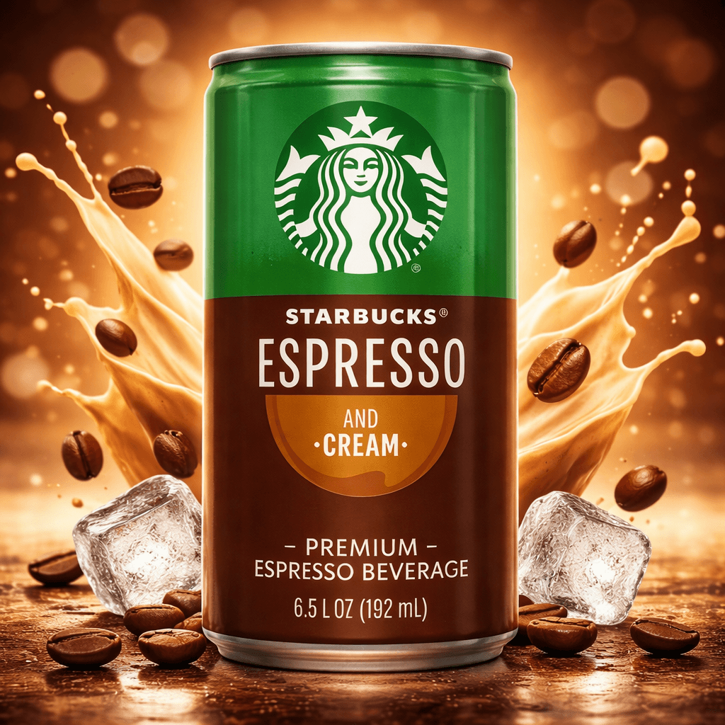 Starbucks Premium Espresso Beverage Espresso & Cream – 6.5 fl oz Cans (Case of 12)