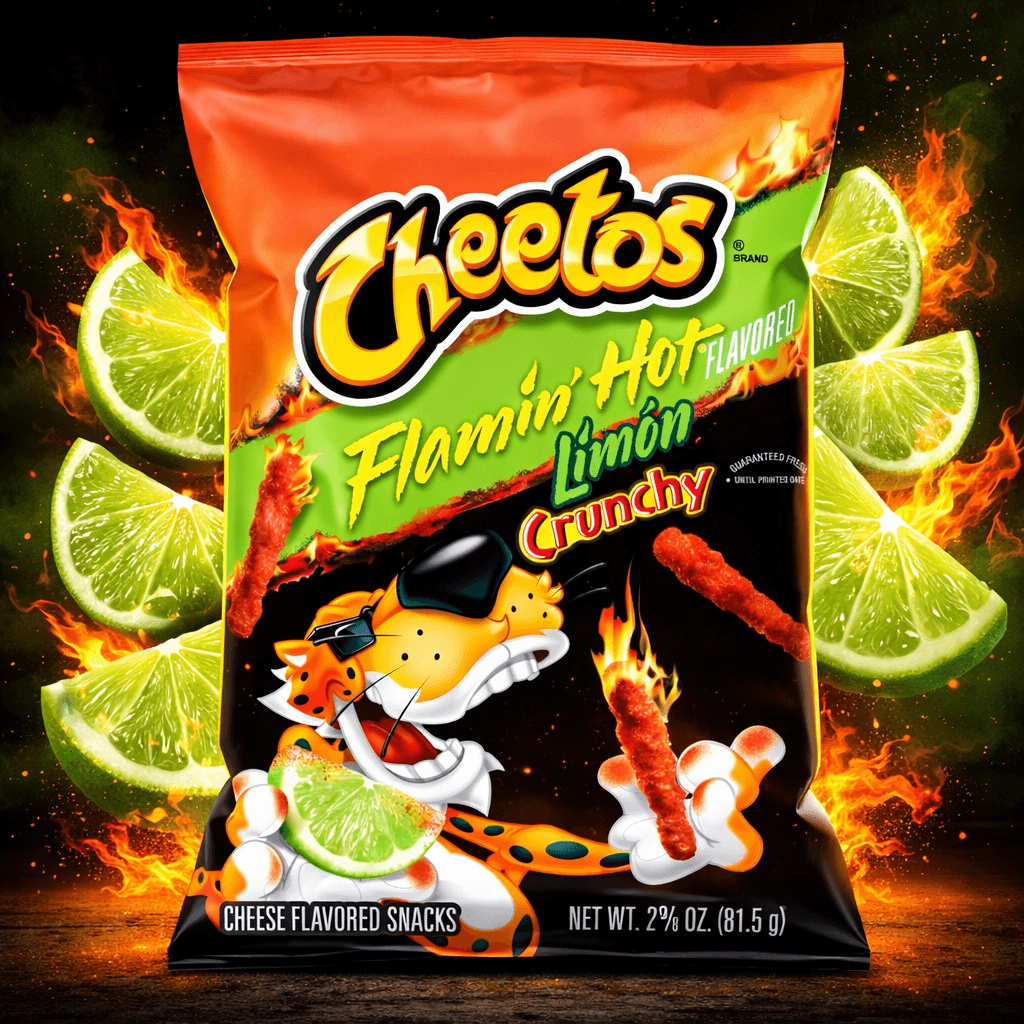 Cheetos Crunchy Chips – 2.75 oz Bags (Case of 32) – Flamin Hot Limon XVL