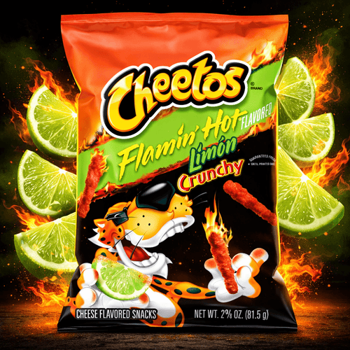 Cheetos Crunchy Chips – 2.75 oz Bags (Case of 32) – Flamin Hot Limon XVL