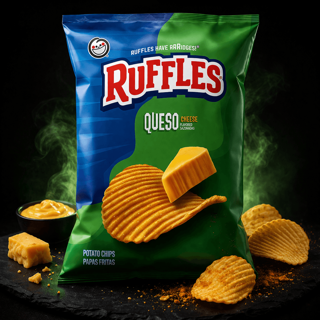 Ruffles Queso Flavor Chips – 2 oz Bags (Case of 24)