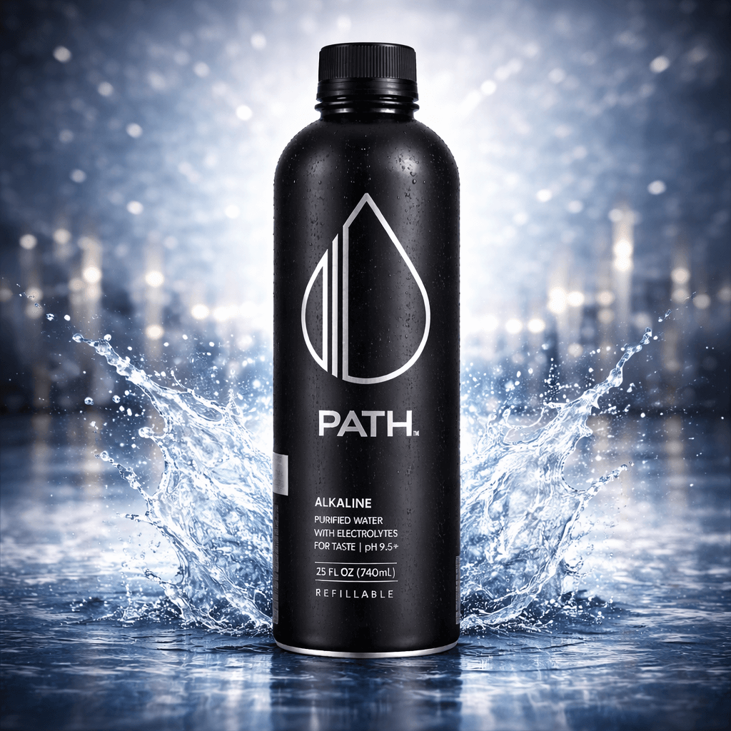 PATH Alkaline Water (Aluminum Bottles) – 25 oz Bottles (Case of 12)