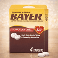 Bayer Aspirin Capsules – 4 Capsules per Pack (Case of 6)