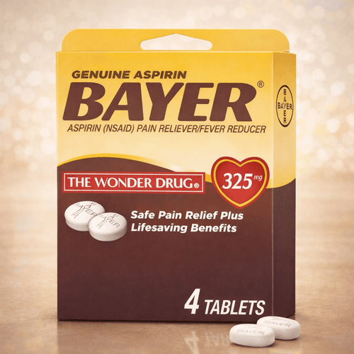 Bayer Aspirin Capsules – 4 Capsules per Pack (Case of 6)