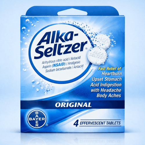 Alka-Seltzer Tablets – 4 Tablets per Pack (Case of 6)