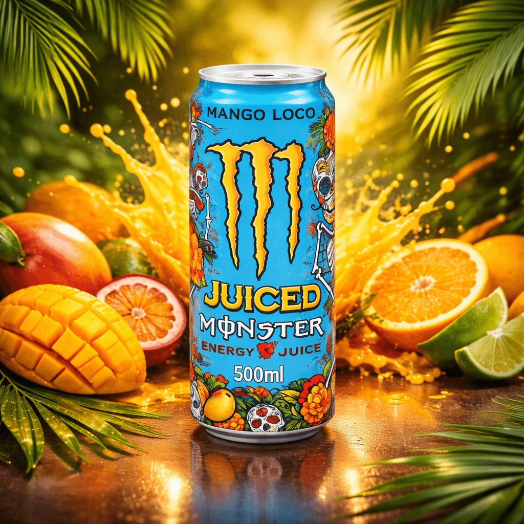 Monster Energy Drink – 16 oz Cans (Case of 24) – Mango Loco