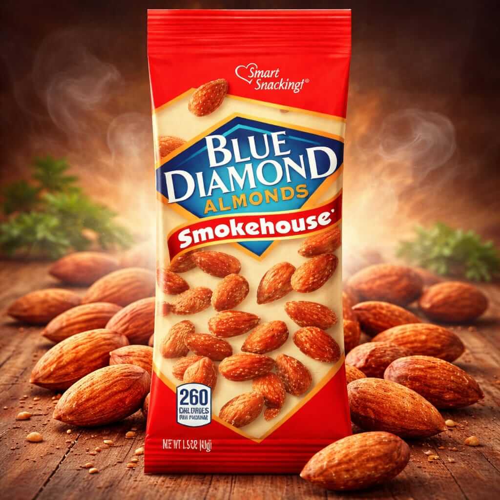 Blue Diamond Almonds Smokehouse – 1.5 oz Tubes (Case of 12)