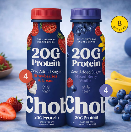 Chobani Complete Low Fat Greek Drink, Variety Pack – 10 fl oz Units (Case of 8)