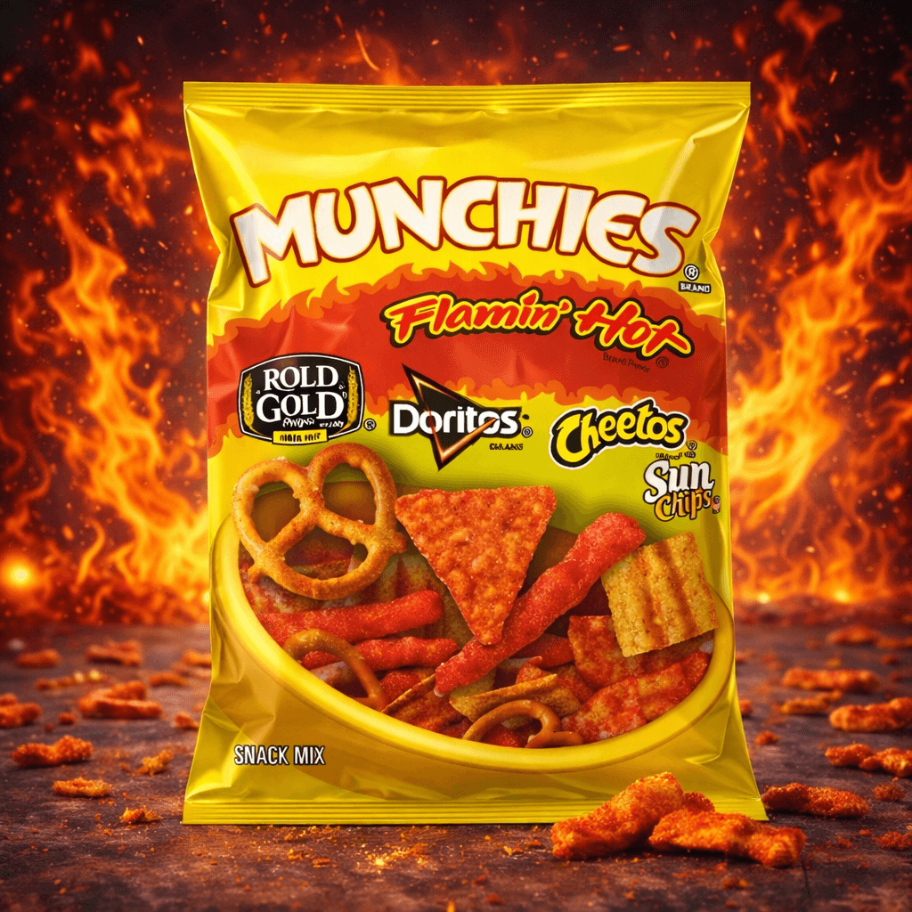 Munchies Flamin’ Hot Snack Mix – 2 oz Units (Case of 64)
